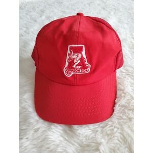 Vintage University Alabama Crimson Tide Bama Roll Tide  Snapback Trucker Cap Red